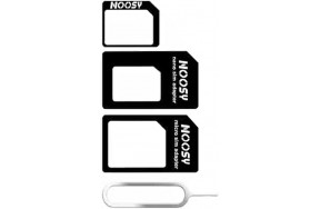 Адаптер SIM-карт Noosy 4 in 1 Sim Adapter Black