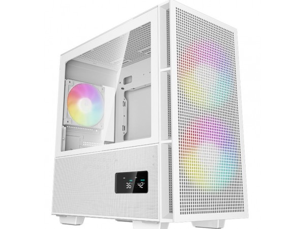 Корпус Deepcool CH360 Digital білий без БЖ Mini-ITX / Micro-ATX, 2x3.5,2+1*2.5