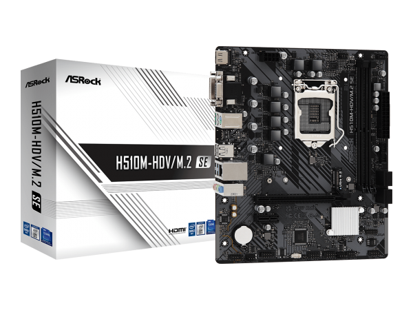 Материнська плата ASRock H510M-HDV/M.2 SE (s1200, Intel H470, PCI-Ex16)