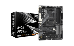 Мат.плата AM4 B450 ASRock B450 Pro4 R2.0 (ATX 4xDDR4 3200 HDMI 2xM.2)