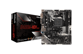 Материнська плата ASRock B450M-HDV R4.0 (mATX 2xDDR4 3200 HDMI 1xM.2)