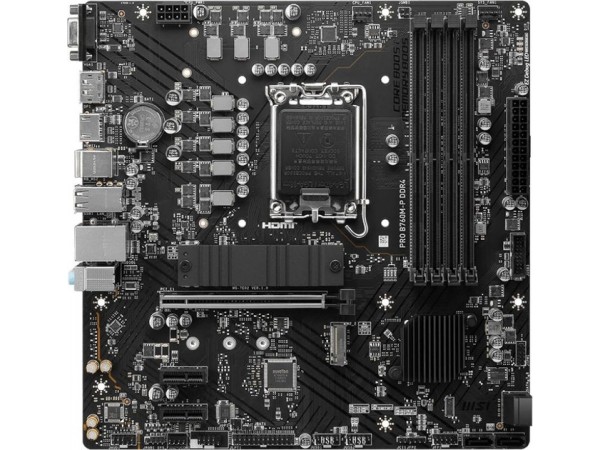 Материнська плата MSI PRO B760M-P DDR4 (911-7E02-001) (s1700, Intel B760, PCI-Ex16)