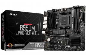 Материнська плата MSI B550M PRO-VDH WIFI (sAM4, AMD B550, PCI-Ex16)