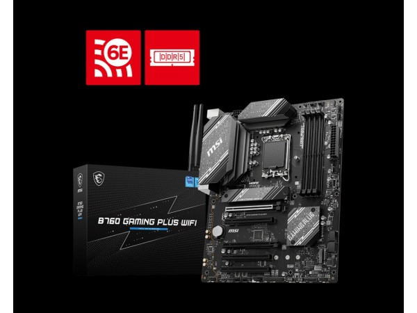 Материнська плата MSI B760 GAMING PLUS WIFI (s1700, Intel B760, PCI-Ex16) в Києві. Недорого Материнские платы