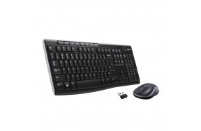 Комплект (клавіатура, миша) Logitech Wireless MK270 Combo Black UKR