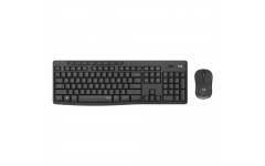 Комплект (клавіатура, миша) Logitech Wireless MK295 Silent Combo Black UKR