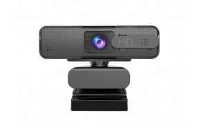 Веб-камера Dynamode 2K, Full HD 1080p: 1920x1080, автофокус, обертання 360°, USB, вбуд. мікр., чорна