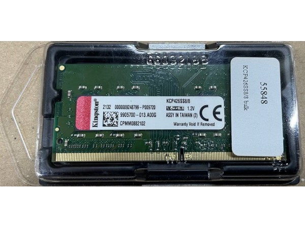 Модуль памяти SO-DIMM DDR4 8GB 2666 Kingston С19 bulk original