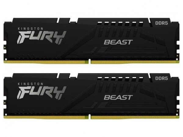 Модуль пам'яті DDR5 32GB (2x16GB) 6000 Kingston Fury Beast Black C36-38-38 набір з 2-х модулів