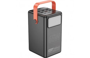 Зовнішній акумулятор (павербанк) Hoco DB03 Max Centurion 100000mAh 65W Black