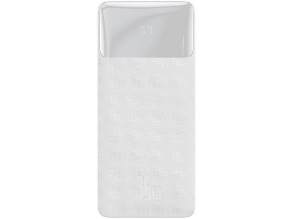 Універсальная мобільна батарея Baseus Bipow Digital Display Power bank 30000mAh 15W White в Києві. Недорого Портативные батареи