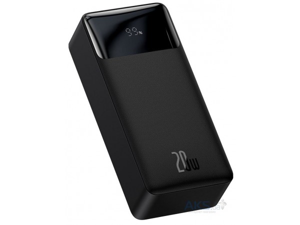 Універсальная мобільна батарея Baseus Bipow Digital Display Power bank 30000mAh 20W Black