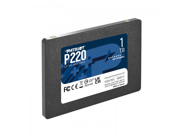 SSD 2,5 1TB Patriot P220 3D NAND 550/500MB/s