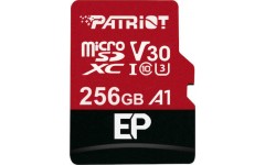 Карта пам`яті MicroSDXC 256GB UHS-I Class10 V30 Patriot EP A1 + адаптер