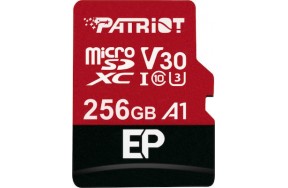 Карта пам`яті MicroSDXC 256GB UHS-I Class10 V30 Patriot EP A1 + адаптер