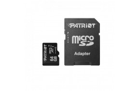 Карта пам`яті MicroSDXC 64GB UHS-I Class10 Patriot LX + адаптер