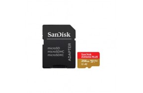 Карта пам`яті MicroSDXC 256GB SanDisk Extreme Plus UHS-I Class10 V30 200/140MB/s + адаптер