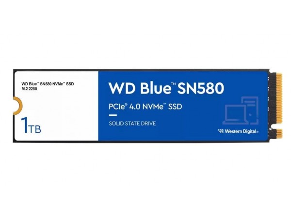 SSD M.2 NVMe 1TB WD Blue SN580 SanDisk 3D TLC 4150/4150 MB/s PCIe 4.0 (WDS100T3B0E)