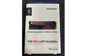 SSD M.2 NVMe 2TB Samsung 990 Pro Pascal TLC 7450/6900MB/s w/heatsink LED damaged box