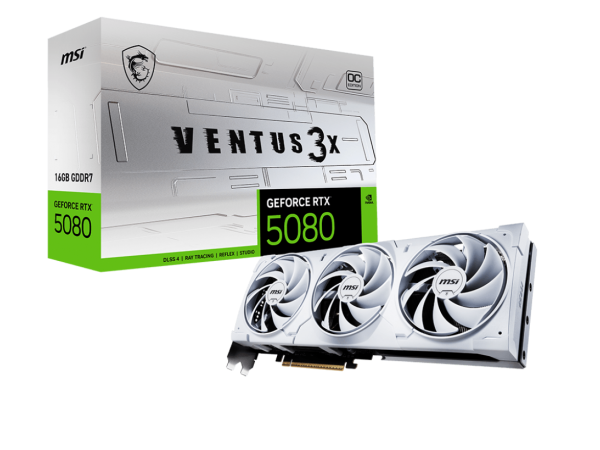 Відеокарта MSI GeForce RTX5080 VENTUS 3X 16G OC WHITE (V531-062R)
