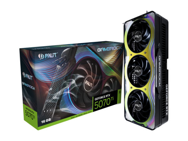 Відеокарта Palit GeForce RTX5070 Ti GameRock 16GB