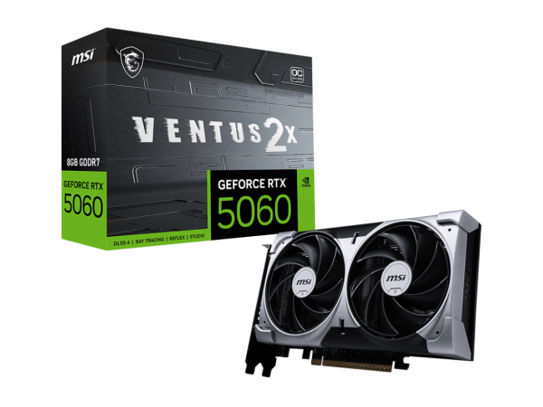 Відеокарта MSI GeForce RTX5060 VENTUS 2X BLACK 8G OC (V537-002)