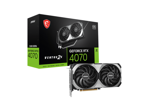 Відеокарта MSI GeForce RTX4070 VENTUS 2X E1 12G OC (V512-018R)