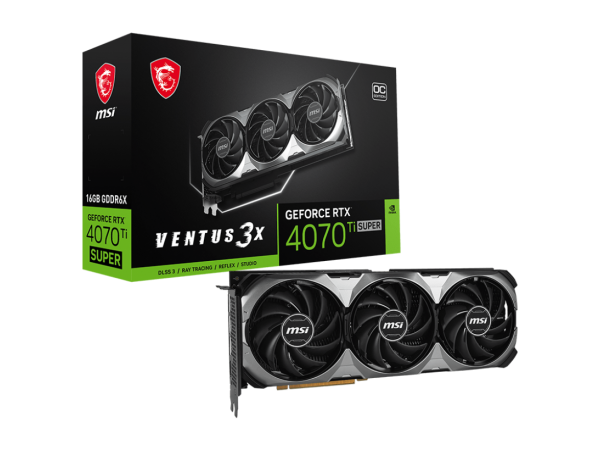 Відеокарта MSI GeForce RTX4070 Ti SUPER VENTUS 3X 16G OC (V513-614R)