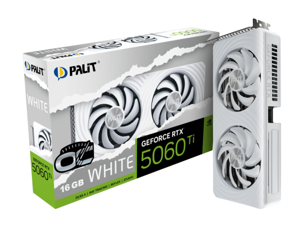 Відеокарта Palit GeForce RTX5060 Ti WHITE OC 16G