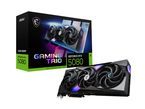 Відеокарта MSI GeForce RTX5080 GAMING TRIO OC 16G (V531-005)