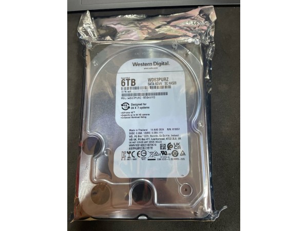 Жорсткий диск WD Purple Surveillance 6TB/3.5/5400/64/S3.0 (WD63PURZ) REF