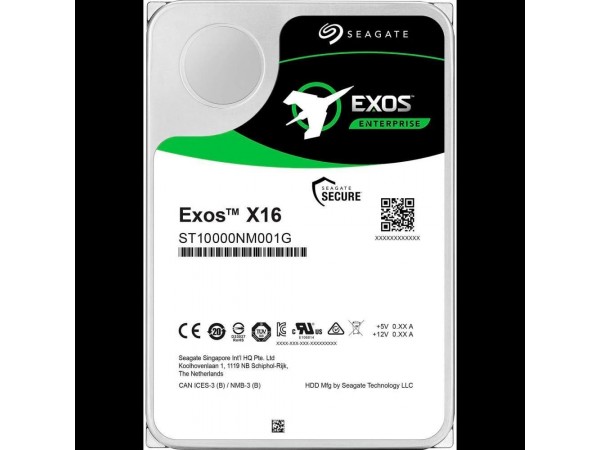 Жорсткий диск Seagate Exos X16 10TB/3.5/7200/256/S3.0  (ST10000NM001G) в Києві. Недорого Жорсткі диски