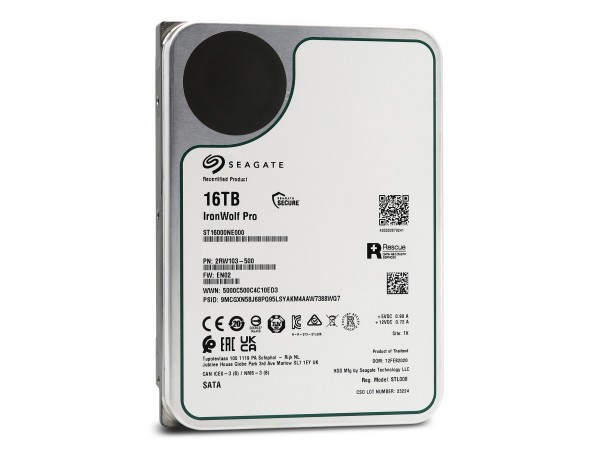 Жорсткий диск Seagate IronWolf Pro 16TB/3.5/7200/256/S3.0 (ST16000NE000) Recertified в Києві. Недорого Жесткие диски