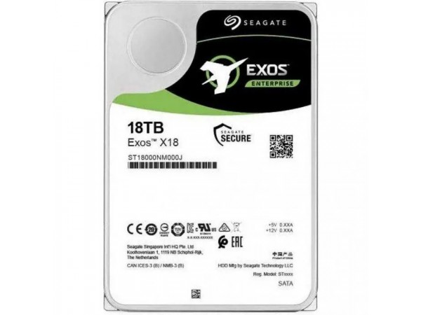 Жорсткий диск Seagate Exos X18 18TB/3.5/7200/256/S3.0 (ST18000NM000J) в Києві. Недорого Жесткие диски