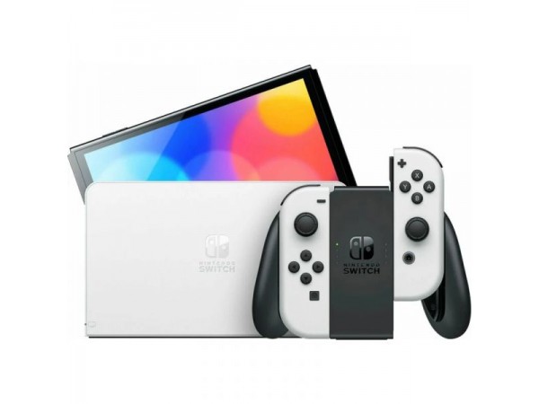 Портативная игровая приставка Nintendo Switch OLED with White Joy-Con