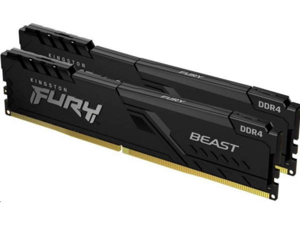 Пам'ять для настільних комп'ютерів Kingston FURY 16 GB (2x8GB) DDR4 3200 MHz Beast Black (KF432C16BBK2/16)