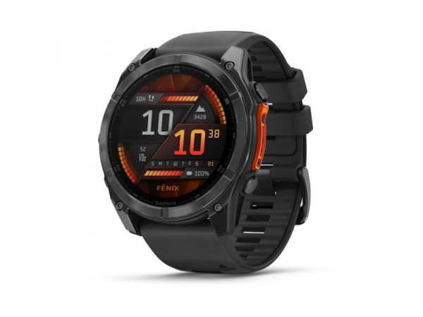 Garmin Fenix 8 51mm AMOLED Slate Gray with Black Silicone Band (010-02905-00)