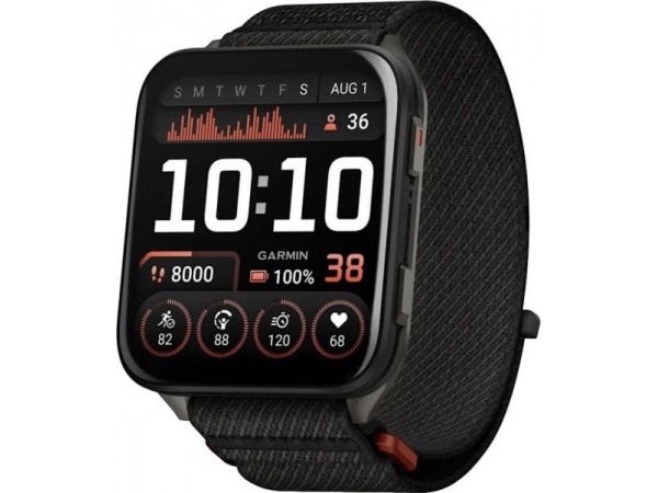 Смарт-годинник Garmin Venu X1 Black with Slate Titanium Caseback and Black ComfortFit Nylon Band (010-02980-00/02)