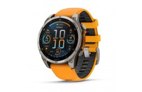 Garmin Fenix 8 51mm AMOLED Sapphire Titanium w. Spark Orange/Graphite Silicone Band (010-02905-10/11)