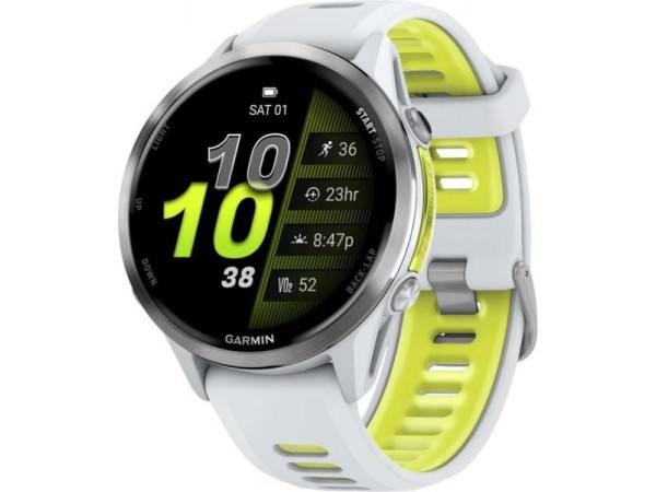 Смарт-годинник Garmin Forerunner 970 Titanium w. Whitestone Case and Whitestone/T. Amp Yellow Band (010-02969-01/11)