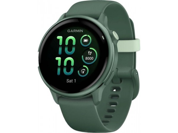 Смарт-годинник Garmin Vivoactive 6 Metallic Jasper Green with Jasper Green Band (010-02985-02)