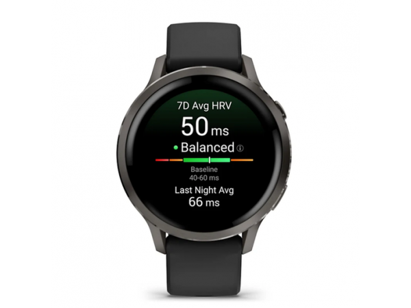 Garmin Venu 4 41 mm Slate with Black Silicone Band (010-03013-02)