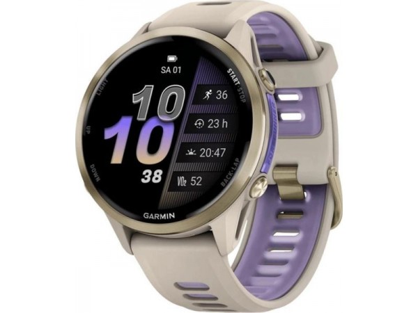 Смарт-годинник Garmin Forerunner 970 Soft Gold Titanium w. French Gray C. and French Gray/T. Indigo Band (010-02969-02/12)