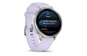 Garmin Venu 4 41 mm Silver with Periwinkle Silicone Band (010-03013-01)