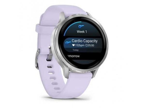 Garmin Venu 4 41 mm Silver with Periwinkle Silicone Band (010-03013-01)