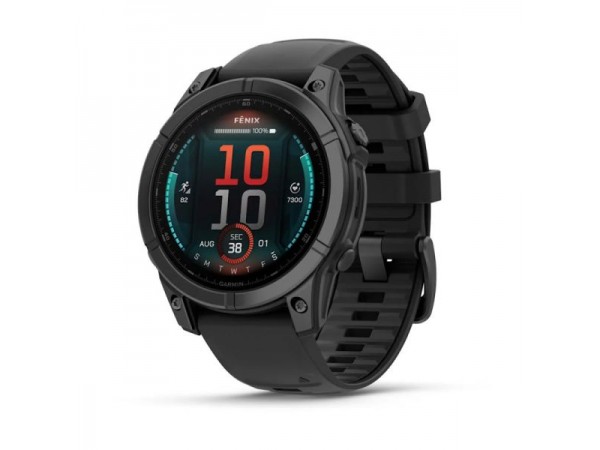 Garmin Fenix E 47mm AMOLED Slate Gray Steel with Black Silicone Band (010-03025-03/01)