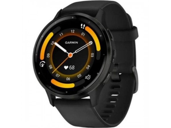 Смарт-годинник Garmin Venu 3 Slate Stainless Steel Bezel with Black Case and Silicone Band (010-02784-01/51/41)