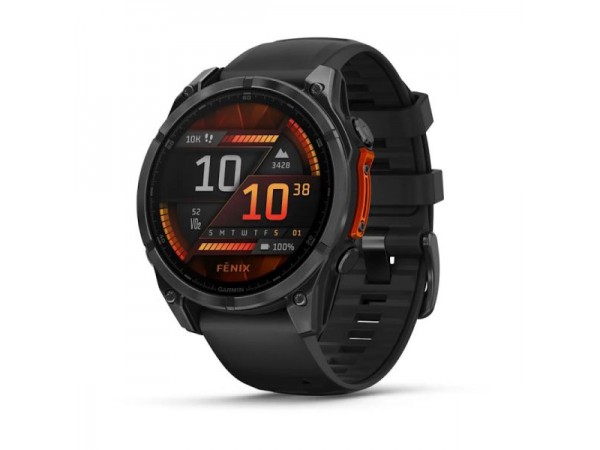 Garmin Fenix 8 47mm AMOLED Slate Gray with Black Silicone Band (010-02904-00)