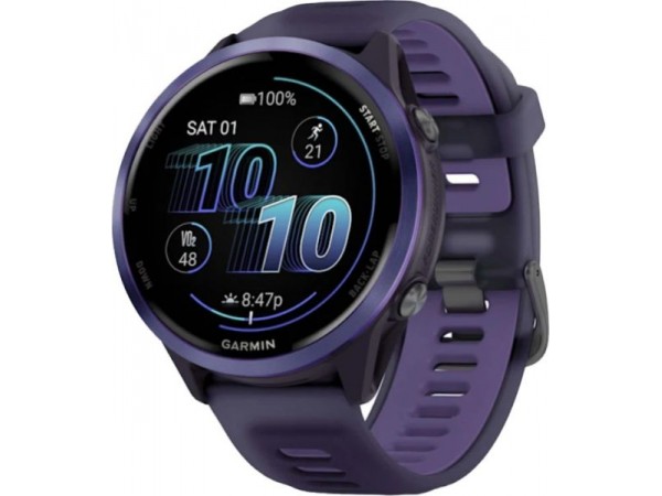 Смарт-годинник Garmin Forerunner 570 47mm Indigo Aluminium w. Translucent Imperial Purple/Indigo Band (010-02971-02)
