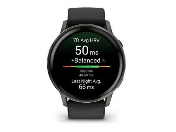 Garmin Venu 4 45 mm Slate with Black Silicone Band (010-03014-00)